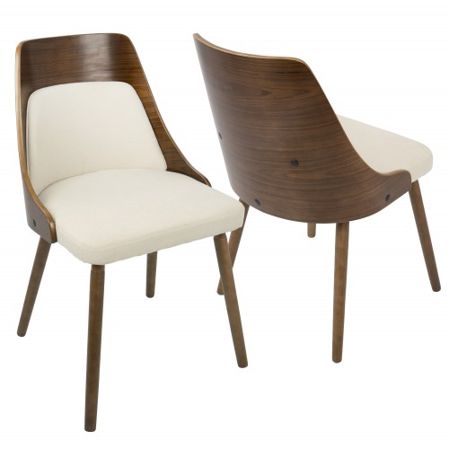 Anabelle Chair (Cream + Walnut)